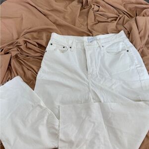 Lucky Brand White Straight Leg Jeans